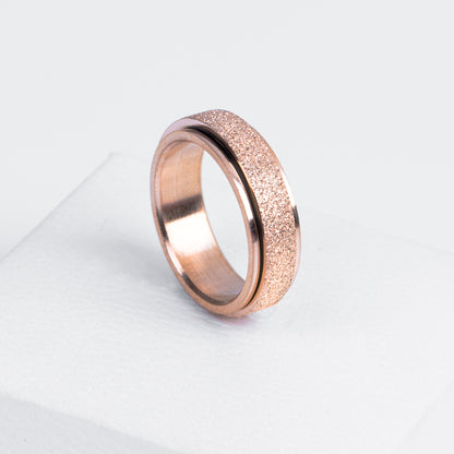 Sparkly Rose Gold Anxiety Ring
