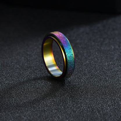 Anxiety Rings Australia Rainbow Spinner Ring