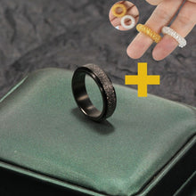 Load image into Gallery viewer, Anxiety Rings Australia Black Spinner Ring and Silver and Rose Gold Sensory Rings Bundle
